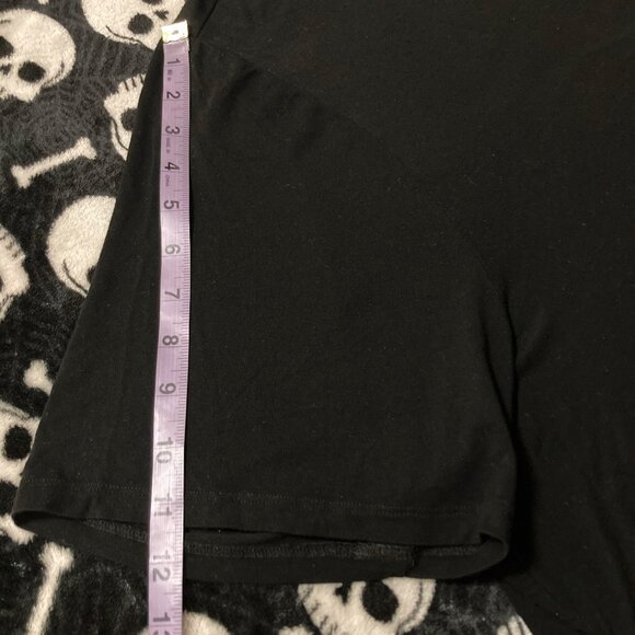 ADDITION ELLE Plus-size stretchy black scoop neck t-shirt ~ Goth 3X 4X top tee - Picture 11 of 15